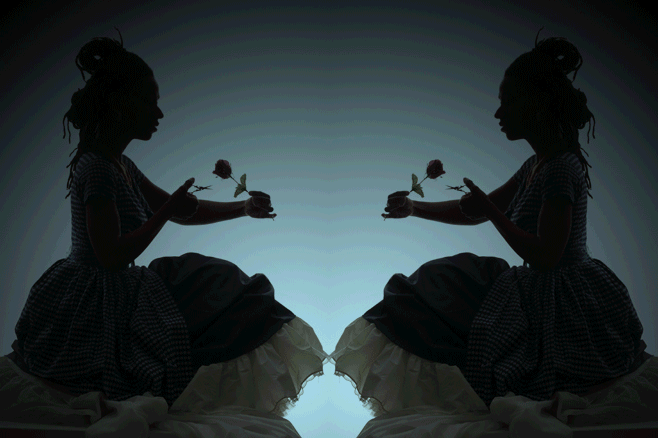 Animated image of Chandra Brooks cutting a lightcutting